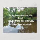ヨハネ 1:1 初めに言葉が存在した ポストカード (正面)