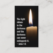 ヨハネ 1:5 光が闇の中で輝く 名刺 (正面)