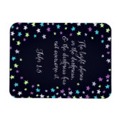 ヨハネ 1:5 光が闇の中で輝く 聖書の名言 マグネット (横)