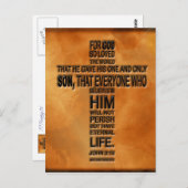 ヨハネ 3:16 のポストカード ポストカード (正面/裏面)