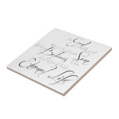 ヨハネ 3:16 の聖書の文章 タイル (側面)