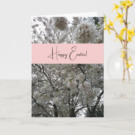 ヨハネ 3:16 イースターおめでとう 喜びを願う カード (黄色い花)