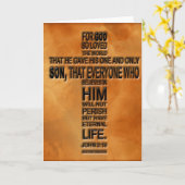 ヨハネ 3:16 カード (黄色い花)