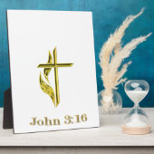 ヨハネ 3:16 フォトプラーク (側面)