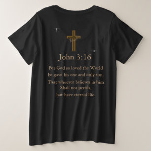 ヨハネ 3:16 プラスサイズTシャツ