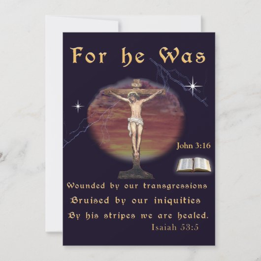 ヨハネ 3:16 招待状 (正面)