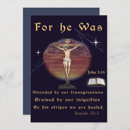 ヨハネ 3:16 招待状 (正面/裏面)