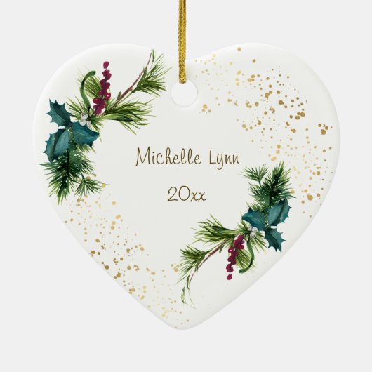 ヨハネ 3:16 神は世界を愛された クリスマス セラミックオーナメント (裏面)