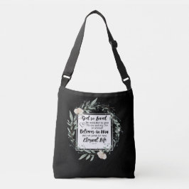 ヨハネ 3:16 神は世界を愛された 聖書の名言 クロスボディバッグ