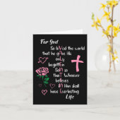 ヨハネ 3:16 神は世界を愛しておられた バレンタイン クリスチャン カード (黄色い花)