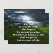 ヨハネ 3:16 神は愛に満ちておられる;永恒の生命への道 ポストカード (正面/裏面)