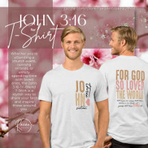 ヨハネ 3:16 聖書箇所 トリーブレンドTシャツ