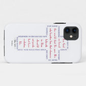 ヨハネ 3:16 赤、白、青の十字 Case-Mate iPhoneケース (裏面(横))