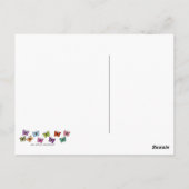 ヨハネ 3:16-17 蝶 青い ポストカード (裏面)