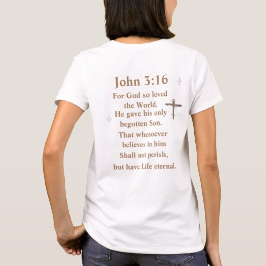 ヨハネ 3:16 Tシャツ (裏面)
