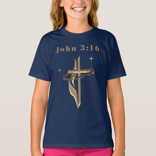 ヨハネ 3:16 Tシャツ (正面)