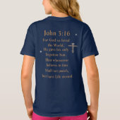 ヨハネ 3:16 Tシャツ (裏面)