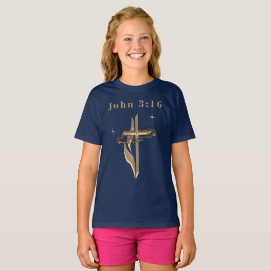 ヨハネ 3:16 Tシャツ (正面フル)