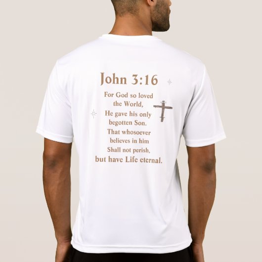ヨハネ 3:16 Tシャツ (裏面)