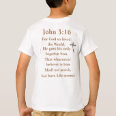 ヨハネ 3:16 Tシャツ (裏面)