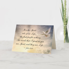 ヨハネ 6:63 私が話す言葉は霊と命です カード