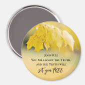 ヨハネ 8:32 真実があなたを自由にしてくれる 聖書の名言 マグネット (正面/裏面)