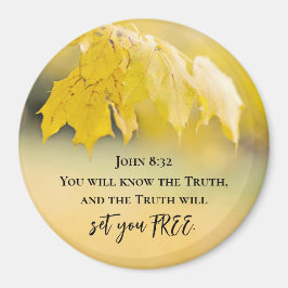 ヨハネ 8:32 真実があなたを自由にしてくれる 聖書の名言 マグネット