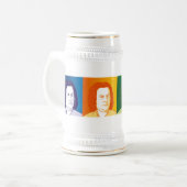 ヨハンセバスチャンバッハポートレート ビールジョッキ (正面左)