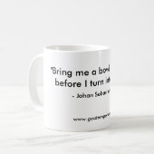 ヨハンセバスチャン・バックのコーヒー・マグ コーヒーマグカップ (正面左)