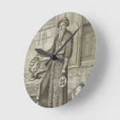 ヨハン・アダム・シュール・フォン・ベル（1591年～1666年） ラウンド壁時計 (傾斜)