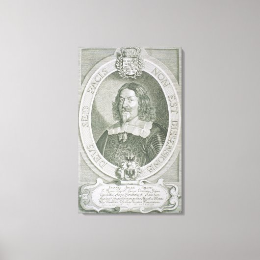 ヨハン・アドラー・サルビウス(1590-1652)ポートレートd キャンバスプリント (正面)