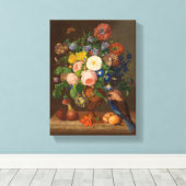 ヨハン・ジョルグセイツヴィンテージ花鳥付き作品 キャンバスプリント (インサイチュ (ウッドフロア))