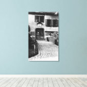 ヨハン・セバスチャン・バッハの家の入口 キャンバスプリント (インサイチュ (ウッドフロア))