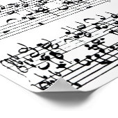 ヨハン・セバスチャン・バッハの音楽スコア ポスター (角)