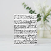 ヨハン・セバスチャン・バッハの音楽スコア ポストカード (スタンド正面)