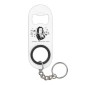 ヨハン・セバスチャン・バッハポートレートとバストとノート キーホルダー栓抜き (裏面)