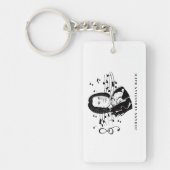 ヨハン・セバスチャン・バッハポートレートとバストとノート キーホルダー (正面)