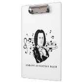 ヨハン・セバスチャン・バッハポートレートとバストとノート クリップボード (左)