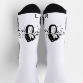 ヨハン・セバスチャン・バッハポートレートとバストとノート ソックス (上部)