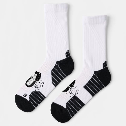 ヨハン・セバスチャン・バッハポートレートとバストとノート ソックス (左)