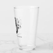 ヨハン・セバスチャン・バッハポートレートとバストとノート タンブラーグラス (左)