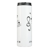 ヨハン・セバスチャン・バッハポートレートとバストとノート タンブラー (裏面)