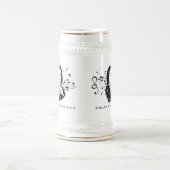 ヨハン・セバスチャン・バッハポートレートとバストとノート ビールジョッキ (中央)