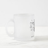 ヨハン・セバスチャン・バッハポートレートとバストとノート フロストグラスマグカップ (左)