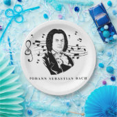 ヨハン・セバスチャン・バッハポートレートとバストとノート ペーパープレート (パーティー)