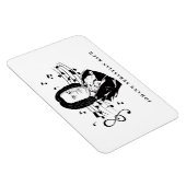 ヨハン・セバスチャン・バッハポートレートとバストとノート マグネット (右側)