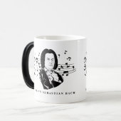 ヨハン・セバスチャン・バッハポートレートとバストとノート モーフィングマグカップ (正面左)