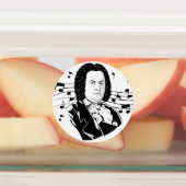 ヨハン・セバスチャン・バッハポートレートとバストとノート ラベル (貼付)