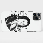 ヨハン・セバスチャン・バッハポートレートとバストとノート iPhoneケース (裏面横)