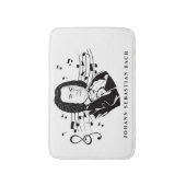 ヨハン・セバスチャン・バッハポートレート/メモ付きバスト バスマット (正面縦)